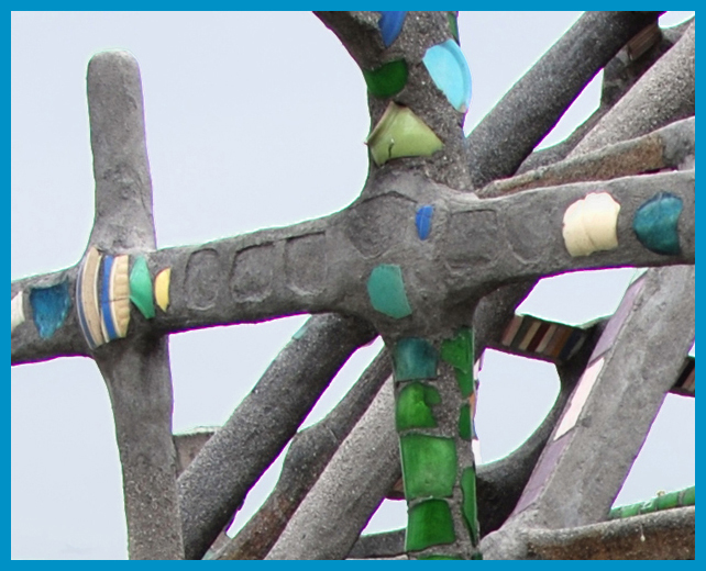 Watts Tower Ghost Outlines of Rodia's Work