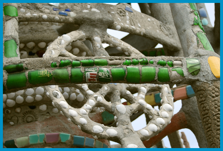 Rodia's Watts Towers mosaic Ship Wheel